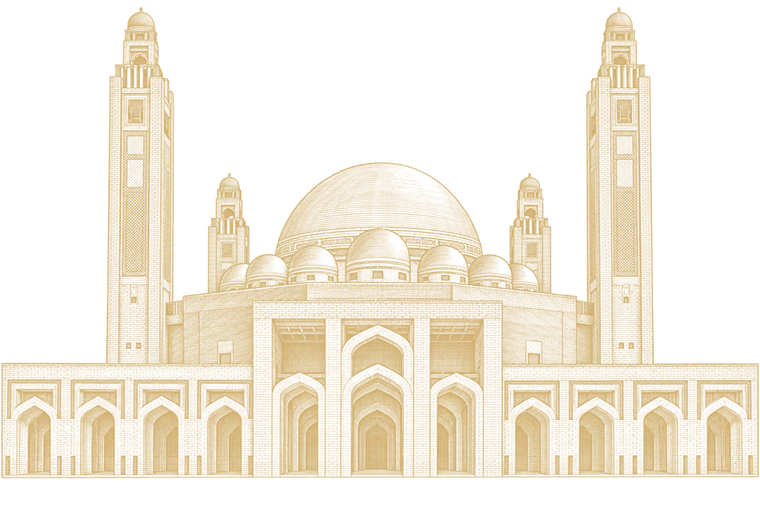 Engraving of the Grand Jamia Masjid, Bahria Town
